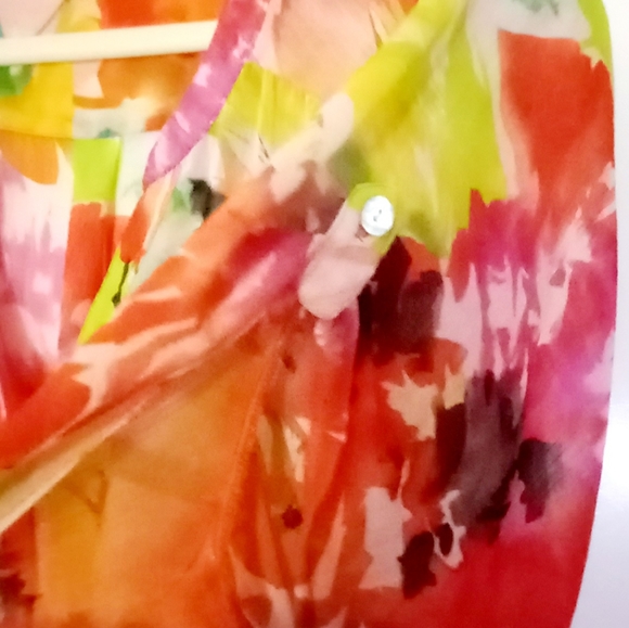 Sheer Short Sleeve Blouse - Picture 2 of 5